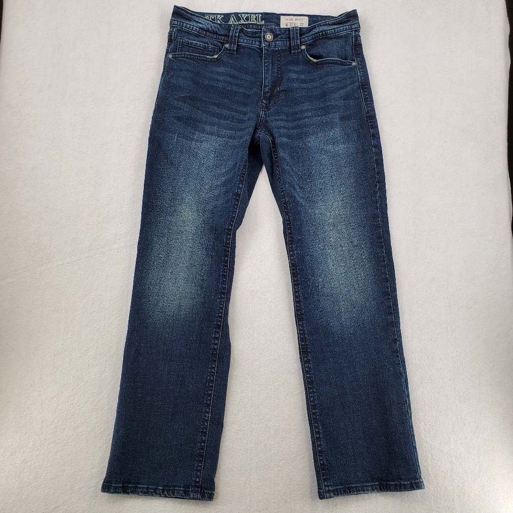 TK Axel Jeans Slim Bootcut Mens Size 34x31 Medium Wash